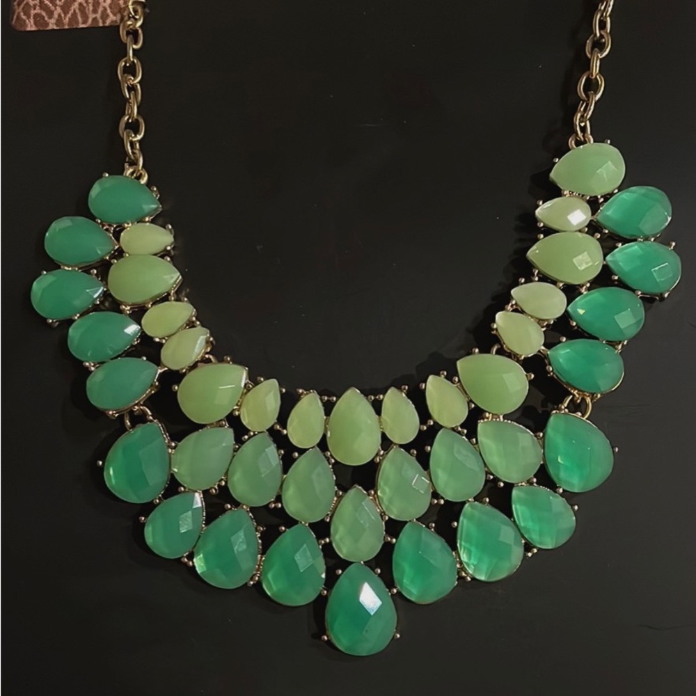 Teal, green necklace